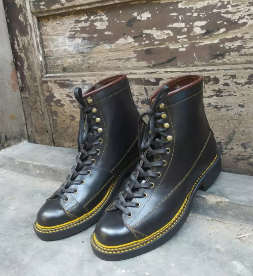 Handmade Men Black Stylish High Ankle Lace Up Leather Business Boot, Dress Boot