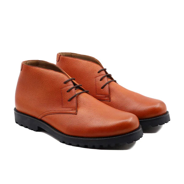 Handmade Men Tan Low Ankle Leather Lace Up Party Boot, Hiking Boots For Mens