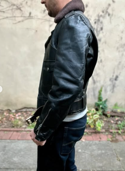 Handmade Men Black Motorcycle Zipper Jacket, Fashion Jacket, Biker Jackets