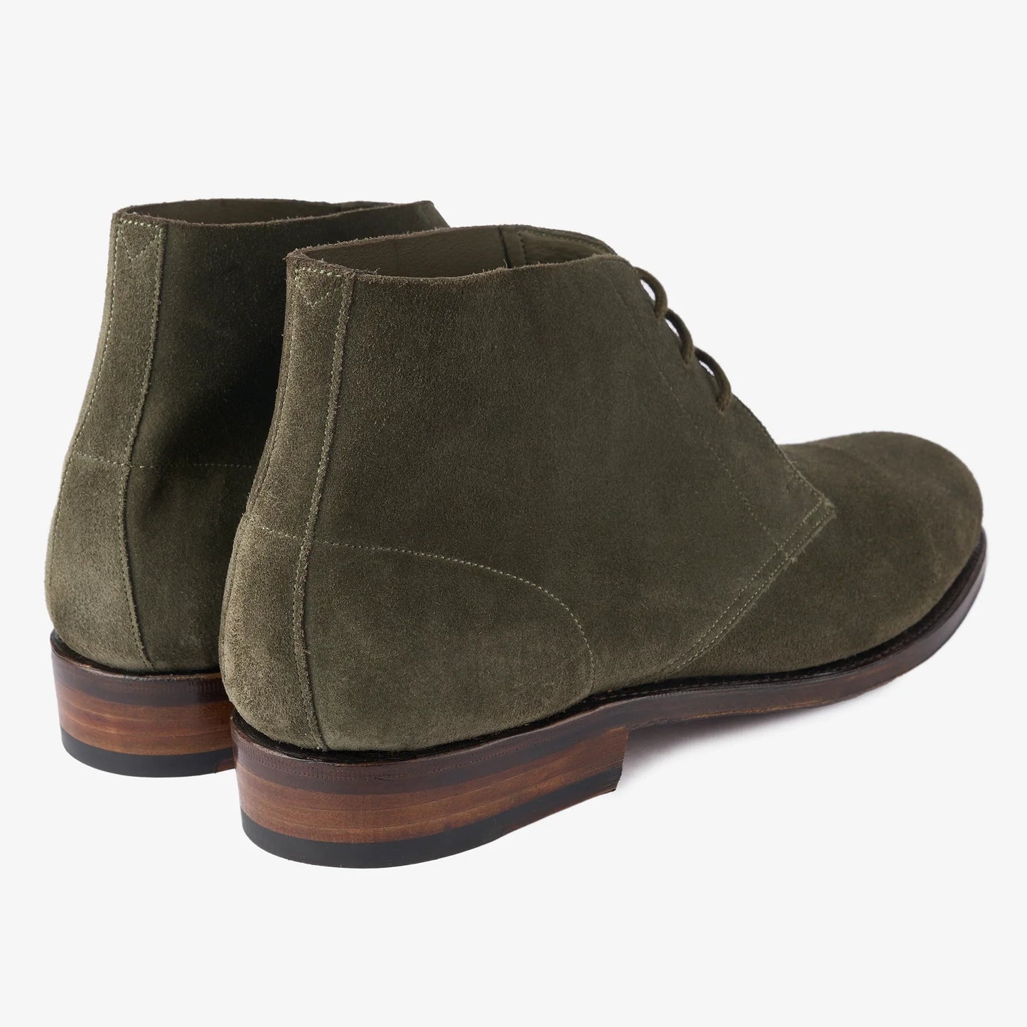 Handmade Men Suede Stylish Hunter Green Low Ankle Lace Up Chukka Dress Boot