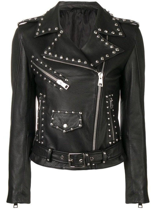 Studded Biker Jacket, Emo punk Party Jackets for Women