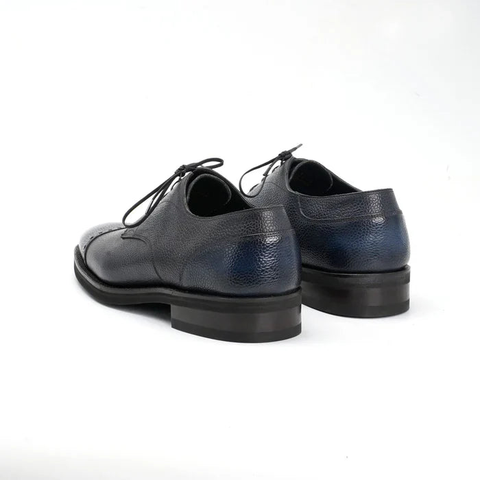 Handmade Men Two Tone Round Toe Shoes, Brogue Leather Derby Shoe, Oxford Shoes