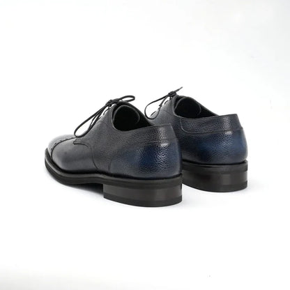 Handmade Men Two Tone Round Toe Shoes, Brogue Leather Derby Shoe, Oxford Shoes