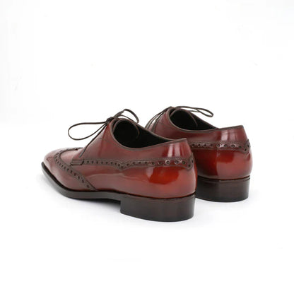 Handmade Brown Men Wing Tip Dress Shoes, Brogue Leather Derby Shoe, Oxford Shoes